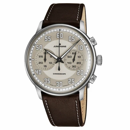 Junghans Meister Driver Chronoscope Self Winding Brown Men&amp;amp;#039;s Watch 0273684.00