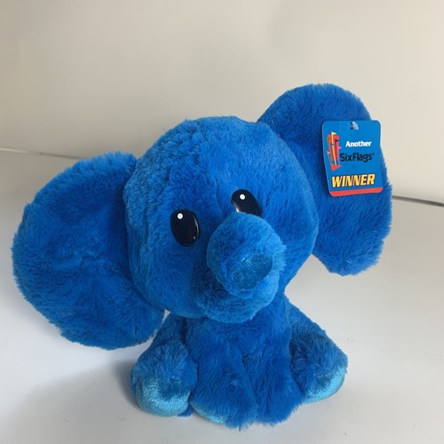 Blue Elephant Animal Plush "the most beautiful blue & so soft" FREE SHIP! - Picture 7 of 7