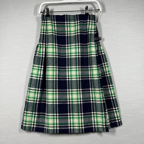 Glenisla Classics Rock Damen 10 grün kariert Plissee Midi Schottland Kilt Tartan