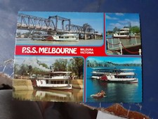 vintage postcard postally used P S S Melbourne, mildura victoria