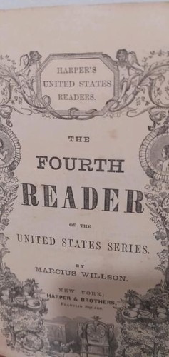 Harper's United States Readers The Fourth Reader 1872, Antique Book - 第 2/3 張圖片
