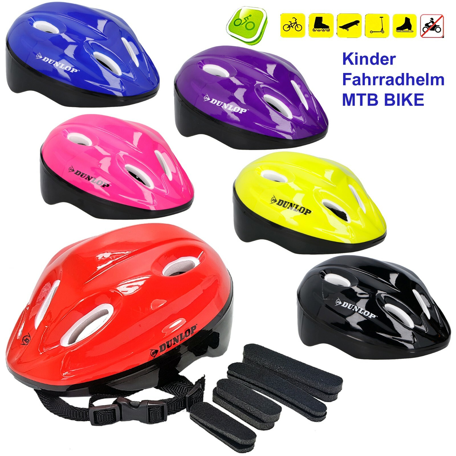 Fahrradhelm Helm Schutzhelm Skaterhelm DUNLOP Kinder 4854 cm für