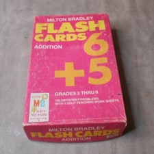 Vintage 1975 Milton Bradley Flash Cards Addition 4451 Complete Grade 2-6