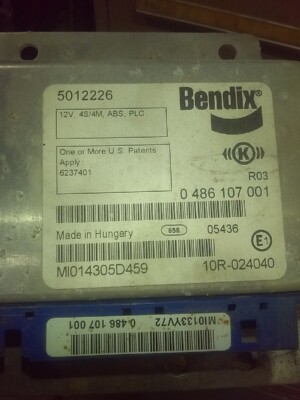 Used 5012226 Bendix Control Unit / ECU 12V, up to 4S/4M, ABS/ATC, PLC Kenwortht8
