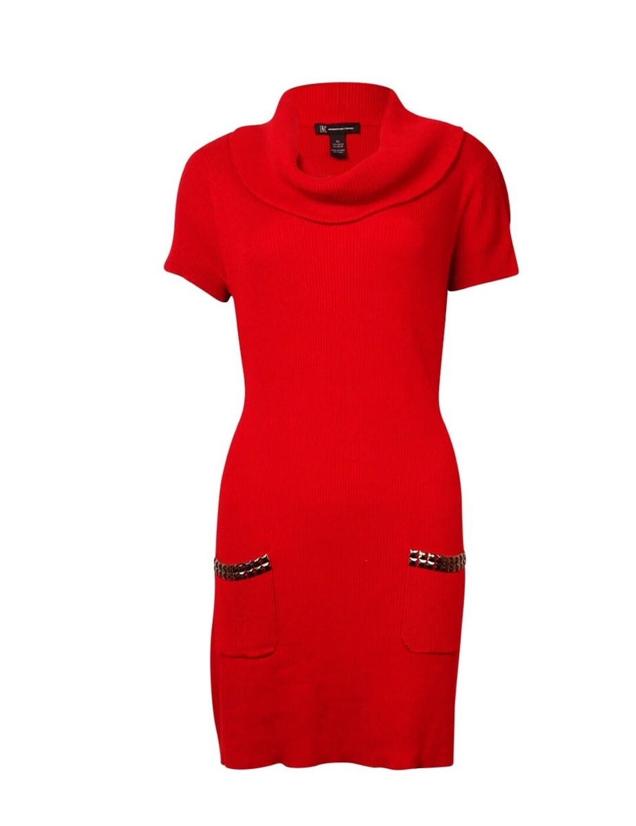INC International Concepts Women's Rob Knit Stud Pocket Sweater Dress, EUC,  Sz M