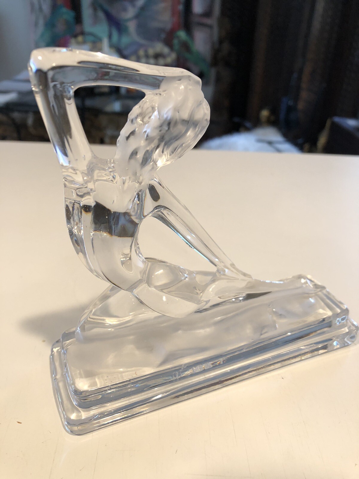 Kristalcolor Italy Glass Figurine/Paperweight Female Nude Signed: Sussmuth