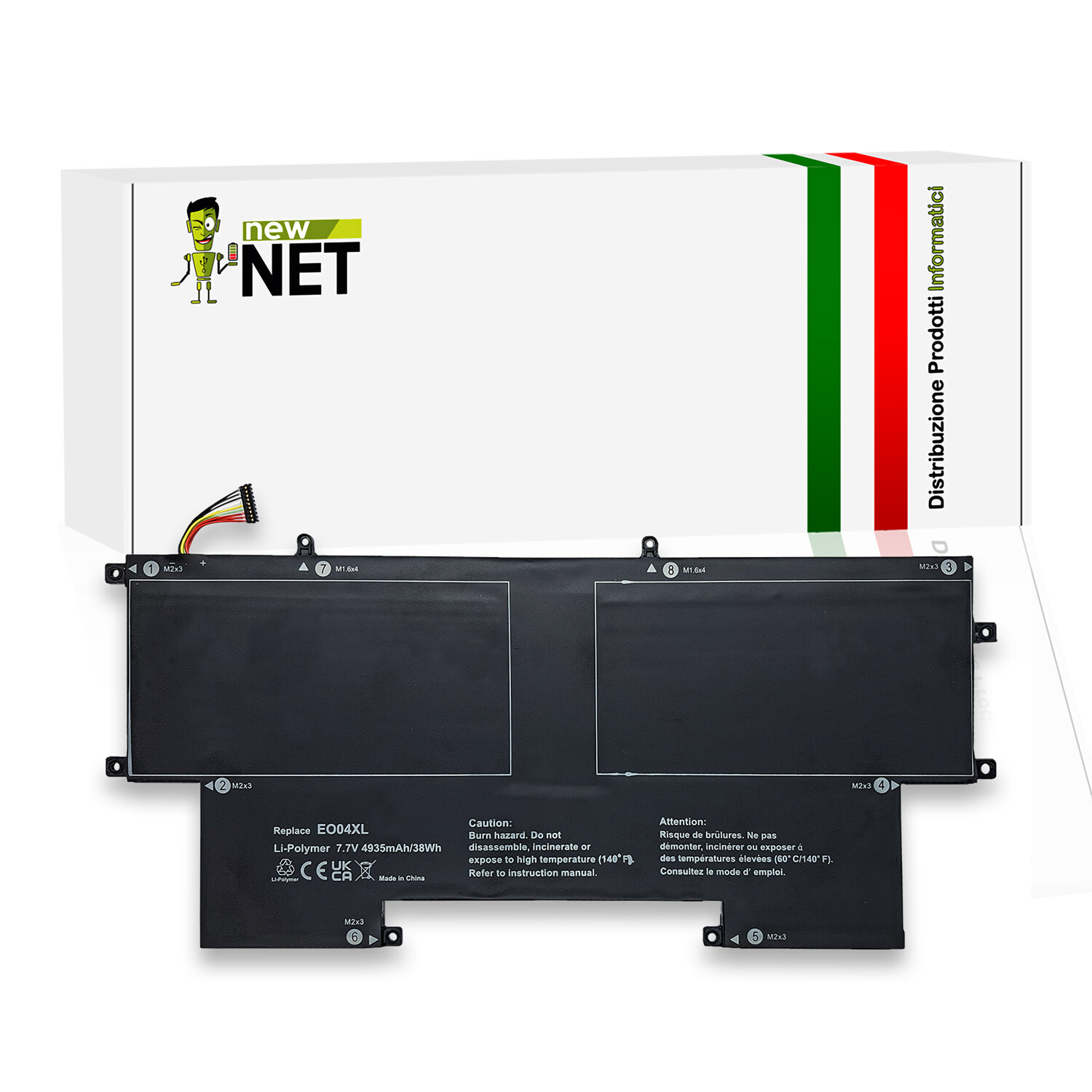 Batteria compatibile con HP EliteBook Folio G1 1QF89UPR 1QF98US 7,7V 38Wh