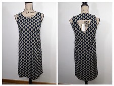 NWT Banana Republic Dress XS Womens Blue Cutout Back Sleeveless Shift