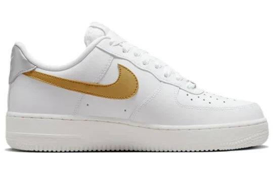 Nike Air Force 1 '07 White Metallic Gold W for sale | eBay