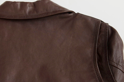 NWT Brunello Cucinelli Kids 100% Leather Moto Jacket W/Logo Hardware Size10 A228 - Picture 6 of 14