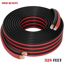 14 AWG 328 FEET 14/2 Gauge Car Home Audio Speaker Wire RED BLACK Cable
