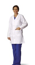 Medline MDT1WHT6E White Collared Lab Coat Length 39" New