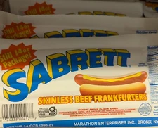 Sabrett Skinless Beef Frankfurters 14 Oz (4 Pack)