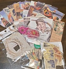 100 Lot Junk Journal Scrapbook Stickers Craft Paper Advertising Eiffel Cards