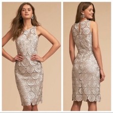 NEW Anthropologie BHLDN Emmeline Dress Size 2 Silver Bridesmaid Wedding Guest