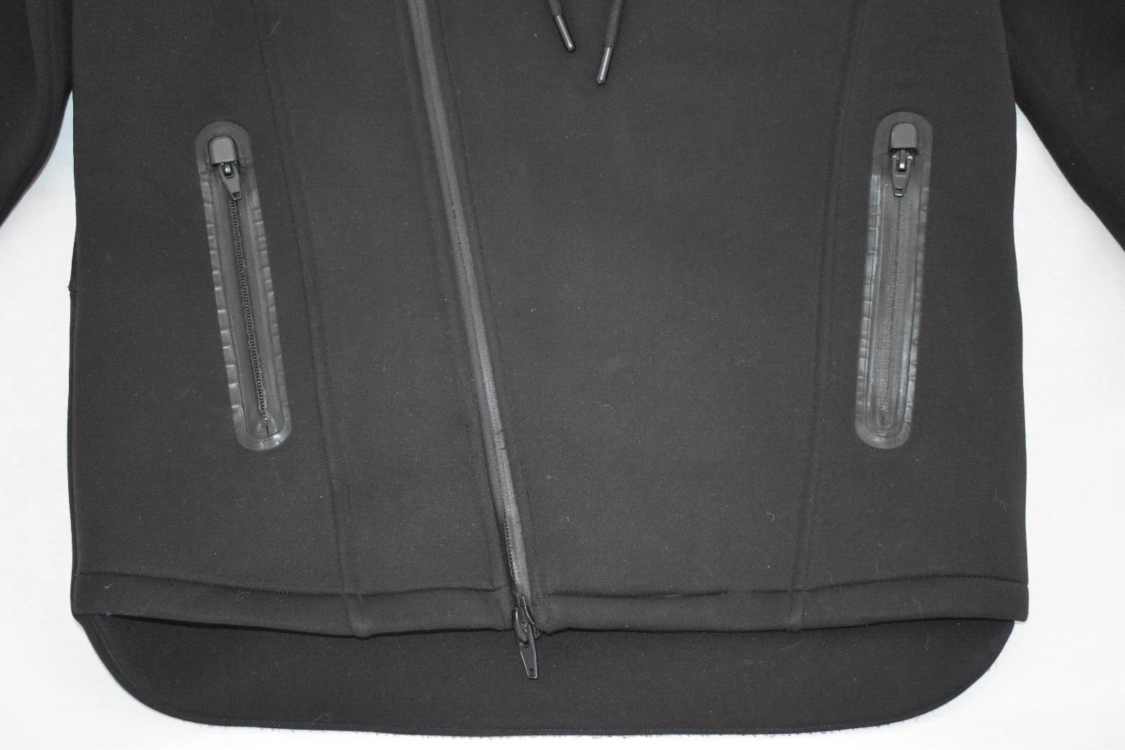 Alexander Wang x H&M felpa con cappuccio nera subacquea giacca biker cerniera uomo XS small