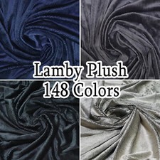 SOFT MINK LAMBY FAUX FUR FLEECE FABRIC 5MM PILE PLUSH DOLL BLANKETS SOLID 60"W