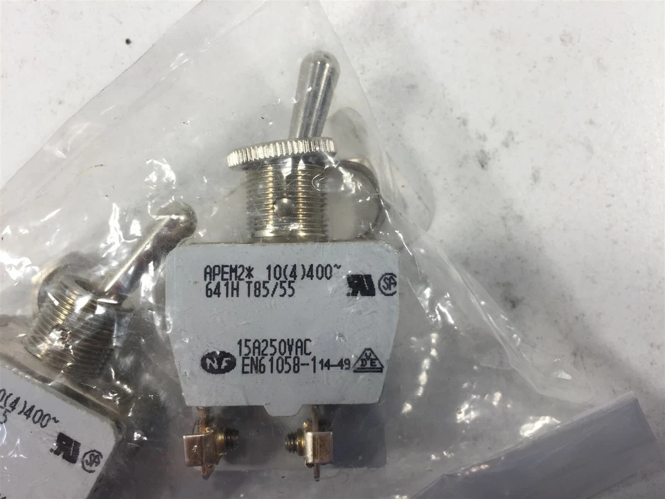 (1) Interruptor de palanca DPST Mango de bate NTE 54-367 Foto 2 de 4