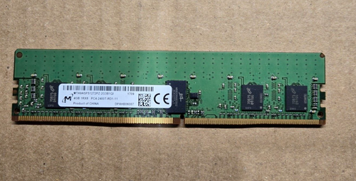 Micron 32GB 8X4GB 1Rx8 PC4-2400T-RD1-11 ECC REG Server Memory MTA9ASF51272PZ - Picture 2 of 2