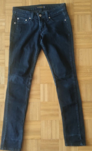 Levi's Jeans Women Medium Blue Dark Wash Too Superlow 524 Strauss & Co. Slim - Picture 1 of 12
