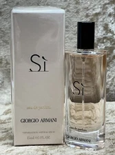 Si Giorgio Armani Eau De Parfum 0.5 Fl. Oz. 15 Ml. Travel Size Spray. Sealed Box