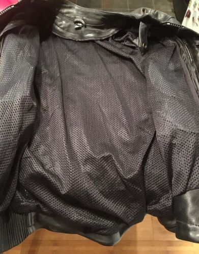 Genuine heavy lined leather women's motorcycle jacket, size XS - Picture 11 of 12