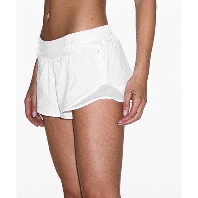 Lululemon Hotty Hot Short High-Rise Lined  2.5'' White Opal Size 6 W7ATGR