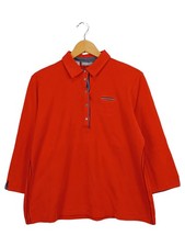RABE Damen Poloshirt Orange Gr. 44/XXL Casual 3/4-Arm Baumwolle
