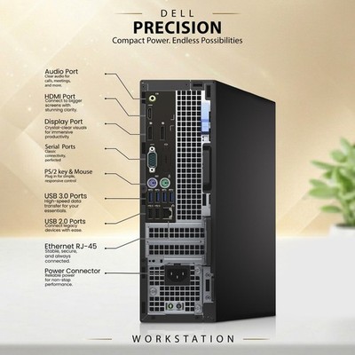 Dell 3420 Desktop PC i7-6th 16GB RAM 128GB SSD 500GB SSD 24” LED