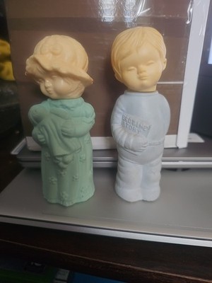 Vintage Avon Little Dream Girl & Boy Perfume Bottles Collectibles Cologne Set 2