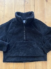 Lululemon Scuba Oversized Half Zip Funnel Neck Women's XS/S Black Crop