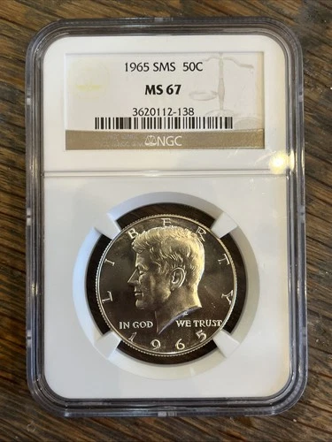 1965 P NGC SMS MS 67 Kennedy Half Dollar 50c US Mint 1965 SMS MS-67
