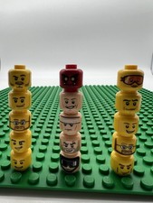 Lego Head Lot of 15 Mixed Themes Lego Minifigure Parts Lego Heads Used LOT 7