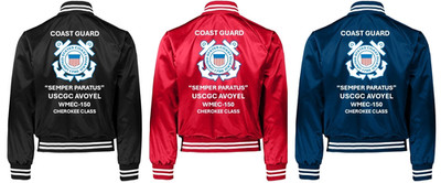USCGC AVOYEL* WMEC-150 * CHEROKEE CLASS*SATIN JACKET * USCG OFFICIAL LICENSE