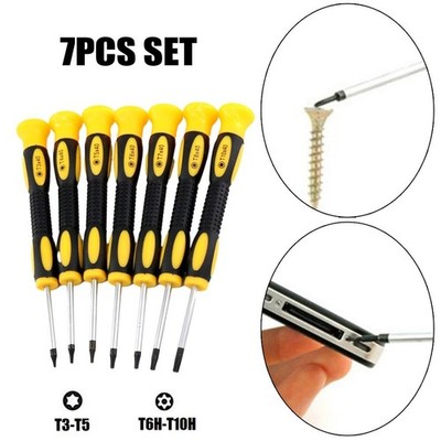 7 Stück T3 T4 T7 T8 T10H Sechskant für Torx Treiber für Smartphones Tablets L