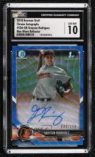 2018 Bowman Draft Chrome Pick Blue Wave Refractor Grayson Rodriguez Auto w6f