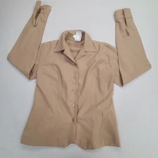Defense Logistics Agency Shirt Womens 8 Long Beige Uniform Valor Collection Long