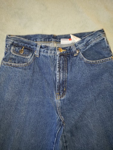 Arizona Skinny Jeans Girls 12 1/2 Plus Blue Dark Wash Denim Flared Slit Wide Leg - Picture 2 of 11