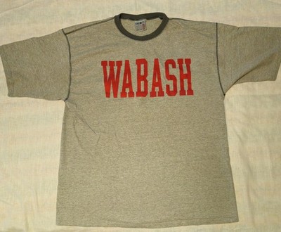 Wabash College T-Shirt   Men's Size XL - Oversized   Crawfordsville, IN   Gray