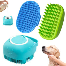 3PCS Dog Bath Brush, Shampoo, Shower, Scrubber for Bath, Dog Bath Supplies, Suit