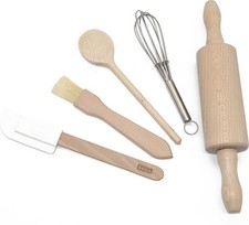 KINDER KÜCHE BACKZUBEHÖR SET Kinderküche Zubehör Holzspielzeug Spielzeug Mädchen