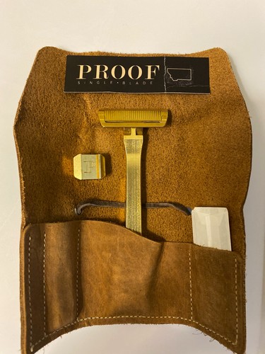 PROOF Razor Reserve Brass Single Blade Razor for Men - Mild Shave, Precision ...