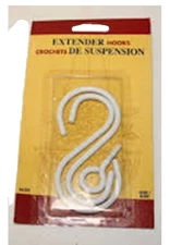 Extender S Hook 1.75'' W x 3.5'' H Steel Ceiling Mount 2-Pack, Panacea 86502