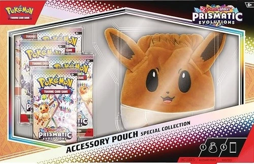 Pokemon TCG: Prismatic Evolutions Accessory Pouch Special Collection New