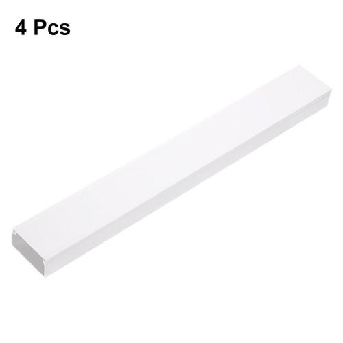 4pcs Cord Hider Wall 15inx1.97inx1in Cable Cover Adhesive Wire Hider,White - Photo 3/7