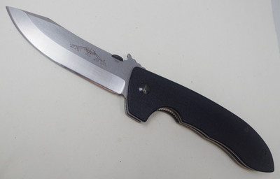 Black Emerson Super CQC-8 Pocket Knife Wave Feature Serial 0022- TSA Auction