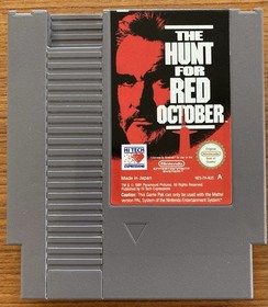 NES ~ HUNT FOR RED OCTOBER ~ Nintendo NES-7H-AUS Game Cart + Sleeve + Box Pal A