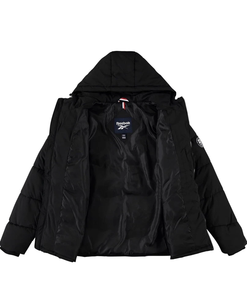 Reebok Men's and Big Men's Stretch Puffer Coat, Size L - Image 2 of 3