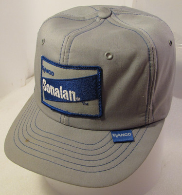 Elanco Sonalan Hat Mens Gray Vtg Snapback Adjustable Swingster USA Herbicide Cap