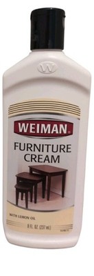 Weiman Furniture Cream Cleaner Polish Conditioner Sunscreen Lemon Oil Wax Free